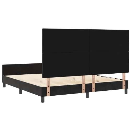 Crni Baršunasti Krevet 180x200 cm Cijena