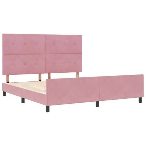 Ružičasti Baršunasti Krevet 180x200 cm Cijena