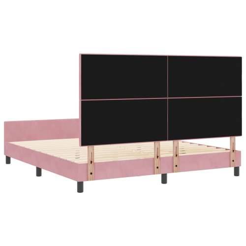 Ružičasti Baršunasti Krevet 180x200 cm Cijena