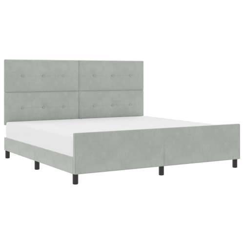 Krevetna Konstrukcija Svjetlosiva 200x200 cm Baršun Cijena