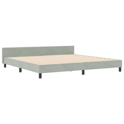Krevetna Konstrukcija Svjetlosiva 200x200 cm Baršun Cijena