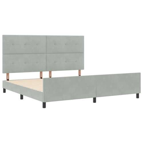 Krevetna Konstrukcija Svjetlosiva 200x200 cm Baršun Cijena