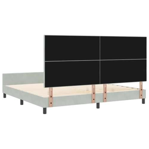 Krevetna Konstrukcija Svjetlosiva 200x200 cm Baršun Cijena