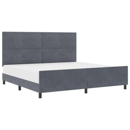 Okvir kreveta Tamno sivi 200x200 cm Baršun Cijena