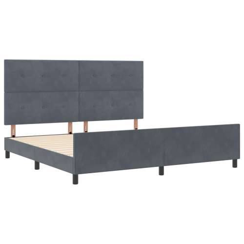 Okvir kreveta Tamno sivi 200x200 cm Baršun Cijena