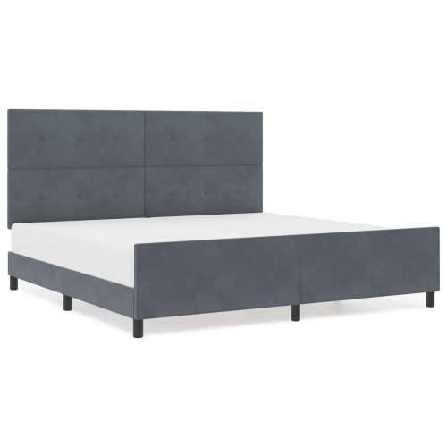 Okvir kreveta Tamno sivi 200x200 cm Baršun Cijena