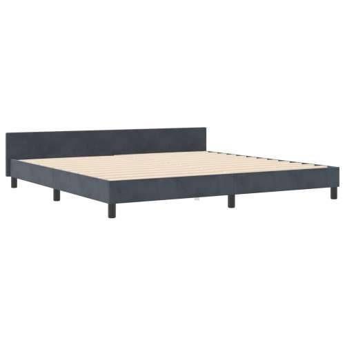 Okvir kreveta Tamno sivi 200x200 cm Baršun Cijena