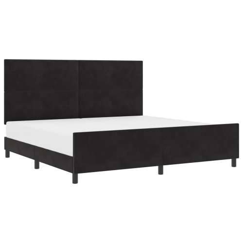 Krevet s okvirom Crni 200x200 cm Baršun Cijena