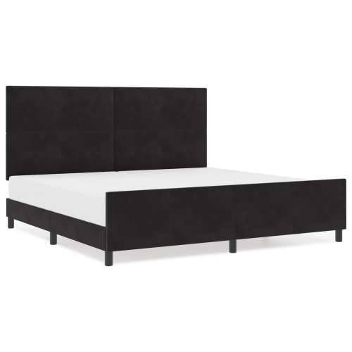 Krevet s okvirom Crni 200x200 cm Baršun Cijena