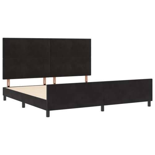 Krevet s okvirom Crni 200x200 cm Baršun Cijena