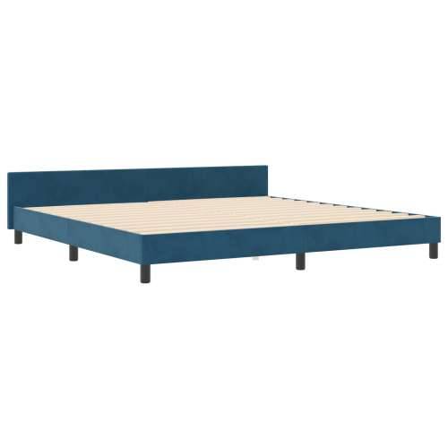 Krevet Okvir Tamnoplavi 200x200 cm Baršun Cijena