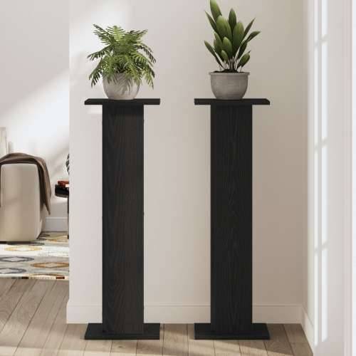 Stalak za biljke 2 kom Crni hrast 30x30x95 cm Konstruirano drvo Cijena