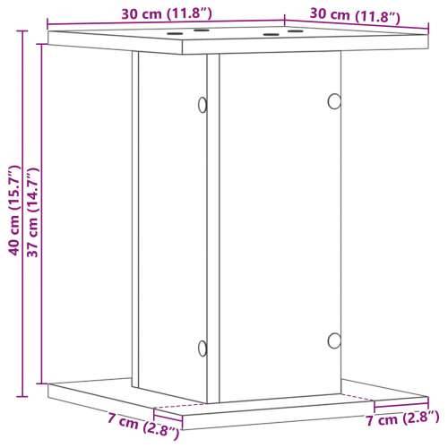 Stalak za biljke 2 kom Crni hrast 30x30x40 cm Igrača drvo Cijena