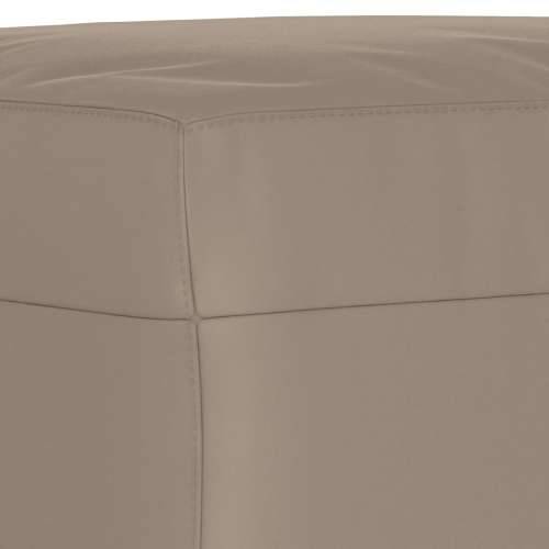 3-dijelni set sofa s jastucima smeđesivi od mikrovlakana - Sivo-smeđa s jastucima i tabureom Cijena
