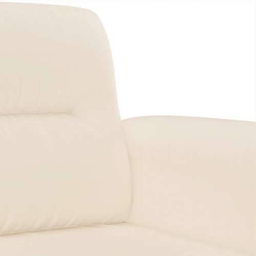 3-dijelni set sofa s jastucima bež od mikrovlakana - Bež s jastucima i tabureom Cijena