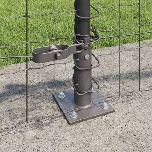 Stube za ograde s baznim pločama 52 kom Ø32mm 70cm pocinčana čelik Cijena