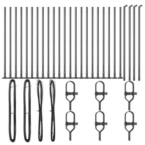 Stupovi ograde s temeljnim pločama 26 kom Ø32mm 110cm Galvanizirani čelik Cijena