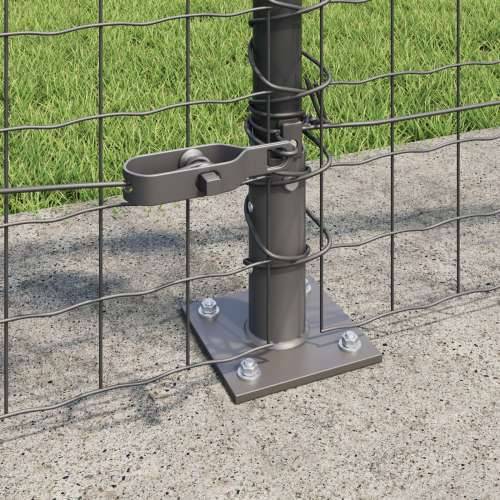 Ograde Stupovi s Podnim Pločama 52 kom Ø32mm 110cm Galvanizirani Čelik Cijena