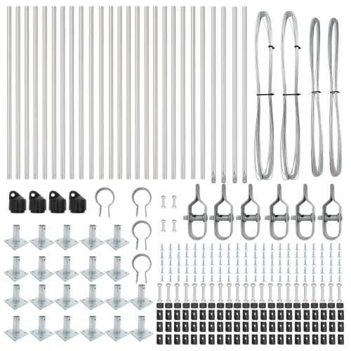 Stupovi ograde s postoljem 26 kom Ø32mm 70cm Galvanizirani čelik Cijena