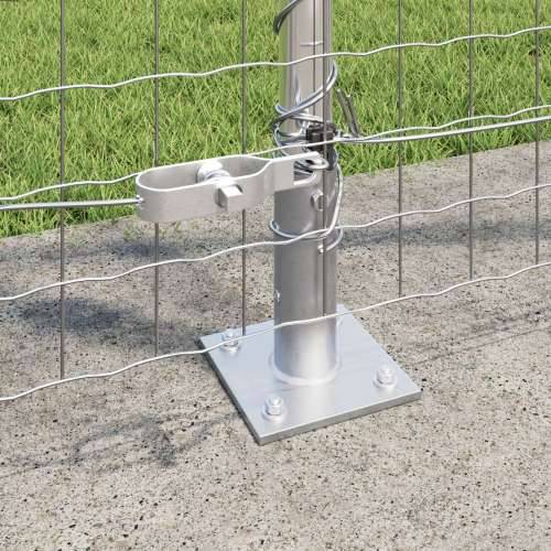 Stupovi ograde s baznim pločama 52 kom Ø32mm 68,5cm Galvanizirani čelik Cijena