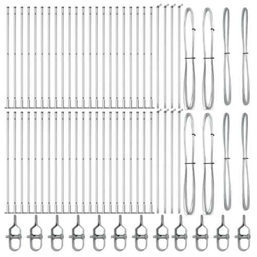 Stupovi ograde s baznim pločama 52 kom Ø32mm 68,5cm Galvanizirani čelik Cijena
