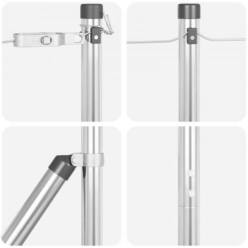 Stupovi ograde s baznim pločama 52 kom Ø32mm 68,5cm Galvanizirani čelik Cijena