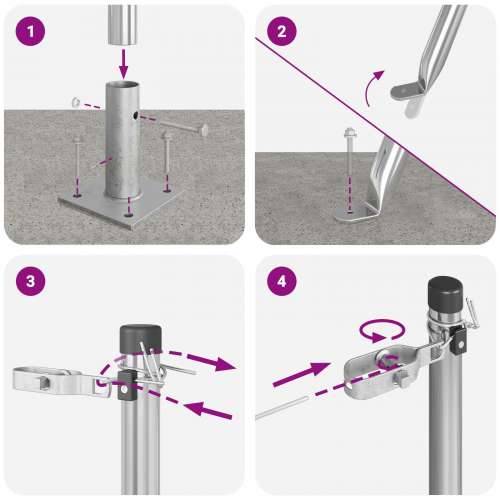 Stupovi ograde s baznim pločama 52 kom Ø32mm 68,5cm Galvanizirani čelik Cijena