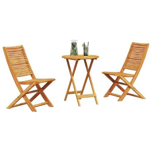 Set od 3 sklopive bistro stolice od čvrstog akacije Cijena