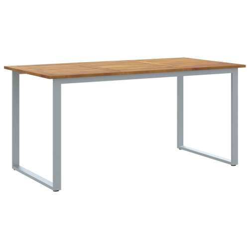 Vanjski Trgovački Stol Siva 160x80x75 cm Čelik & Masivno Drvo Akacija Cijena