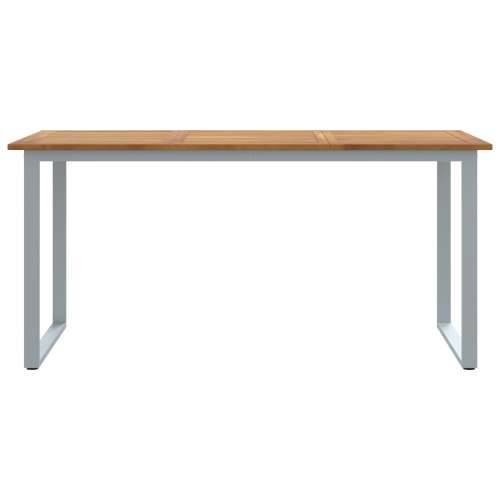 Vanjski Trgovački Stol Siva 160x80x75 cm Čelik & Masivno Drvo Akacija Cijena