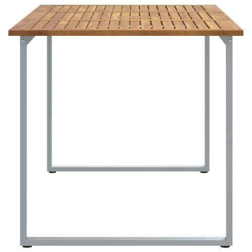 Vanjski Trgovački Stol Siva 160x80x75 cm Čelik & Masivno Drvo Akacija Cijena