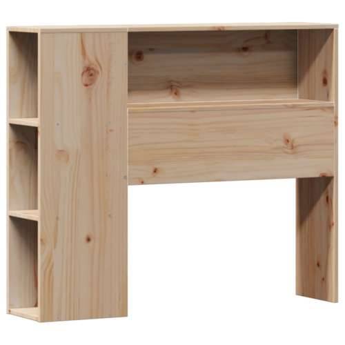 Krevet s regalom za knjige bez madraca 90x190 cm od borovine - Prirodna 90 x 190 cm Cijena
