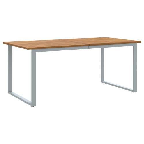 Vanjski blagovaonski stol Siva 180x90x75 cm Čelik i Drvo Acacia Cijena