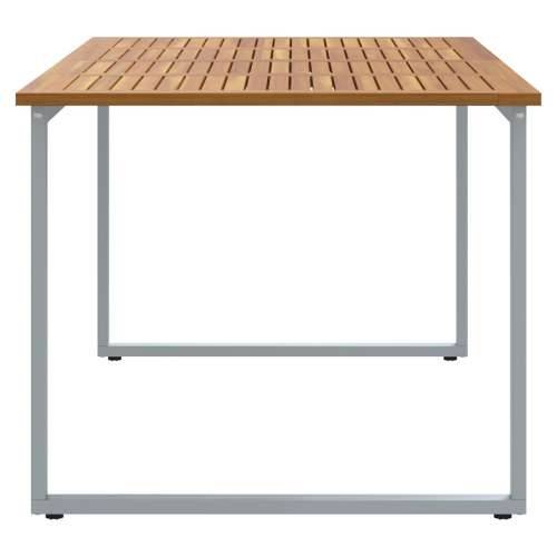 Vanjski blagovaonski stol Siva 180x90x75 cm Čelik i Drvo Acacia Cijena
