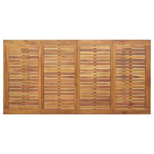 Vanjski blagovaonski stol Siva 180x90x75 cm Čelik i Drvo Acacia Cijena