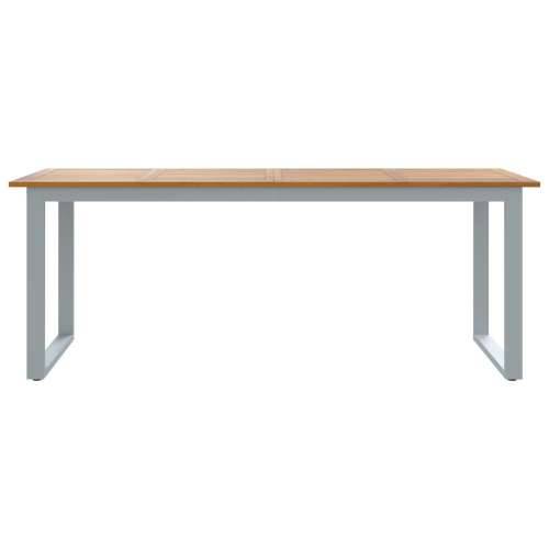 vanjski blagovaonski stol sivi 200x90x75 cm čelični i solidno drvo akacija Cijena