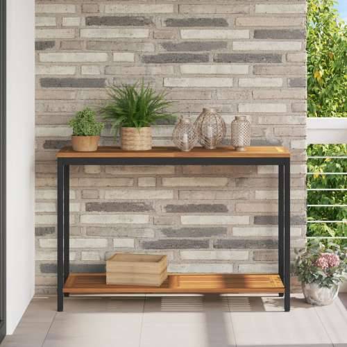 vanjski stol Prirodna & Crna 35x110x75 cm Čvrsto drvo i čelik Cijena