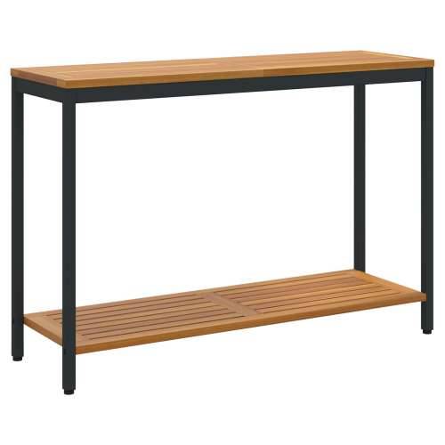 vanjski stol Prirodna & Crna 35x110x75 cm Čvrsto drvo i čelik Cijena