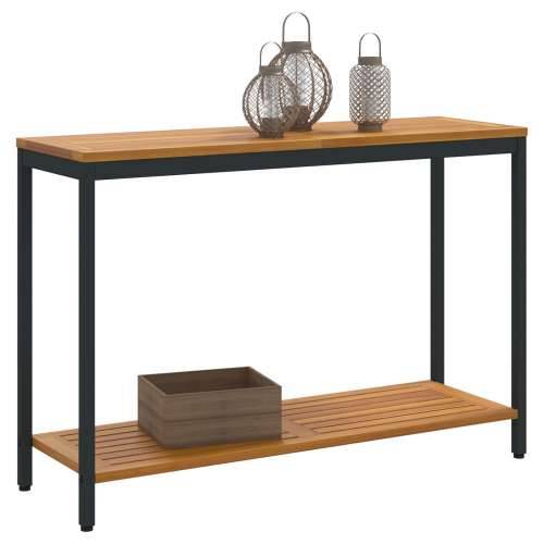 vanjski stol Prirodna & Crna 35x110x75 cm Čvrsto drvo i čelik Cijena