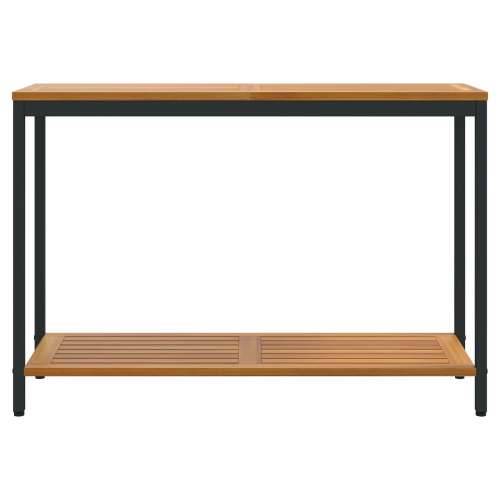 vanjski stol Prirodna & Crna 35x110x75 cm Čvrsto drvo i čelik Cijena