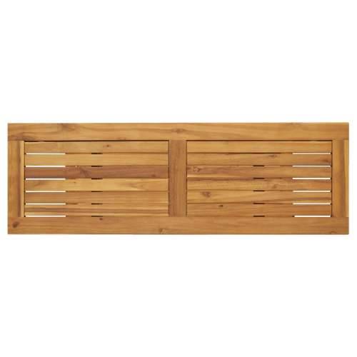 vanjski stol Prirodna & Crna 35x110x75 cm Čvrsto drvo i čelik Cijena