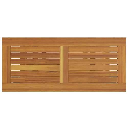 vanjski stol prirodni i sivi 35x80x75 cm od čvrstog drva i čelika Cijena
