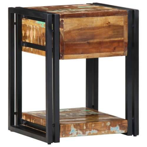 Noćni ormarić 40x35x50 cm Masivno drvo obnovljeno Cijena