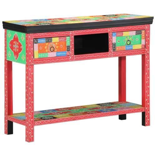 Konzolni Stol Raznobojni 100x30x75 cm Od Maslinovog Drva Cijena
