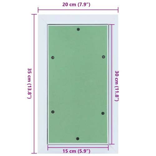 Panel za pristup s aluminijskim okvirom i gipsanom pločom 150x300 mm Cijena