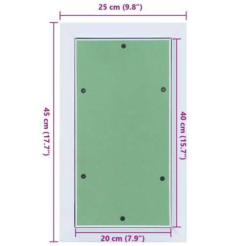 Panel za pristup s aluminijskim okvirom i gipsanom pločom 200x400 mm Cijena