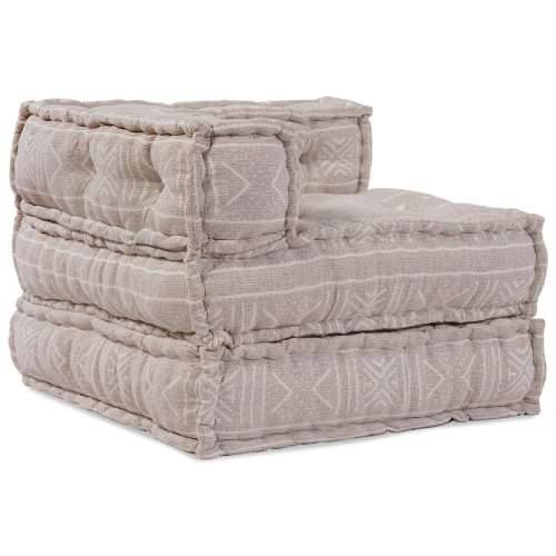 Modularni Pouf u svijetlosmeđoj boji 70x70x54 od tkanine Cijena
