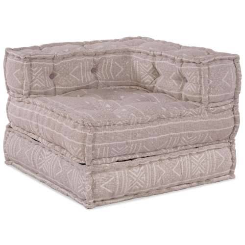 Modularni Pouf u svijetlosmeđoj boji 70x70x54 od tkanine Cijena