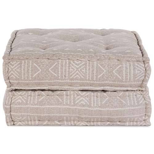 Modularni Pouf Svijetlo Smeđi 70x70x36 Tkanina Cijena