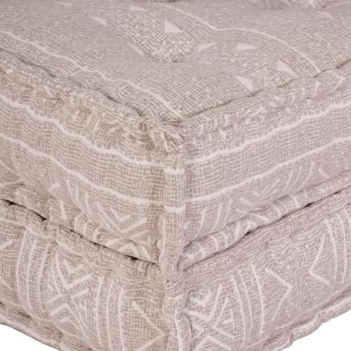 Modularni Pouf Svijetlo Smeđi 70x70x36 Tkanina Cijena